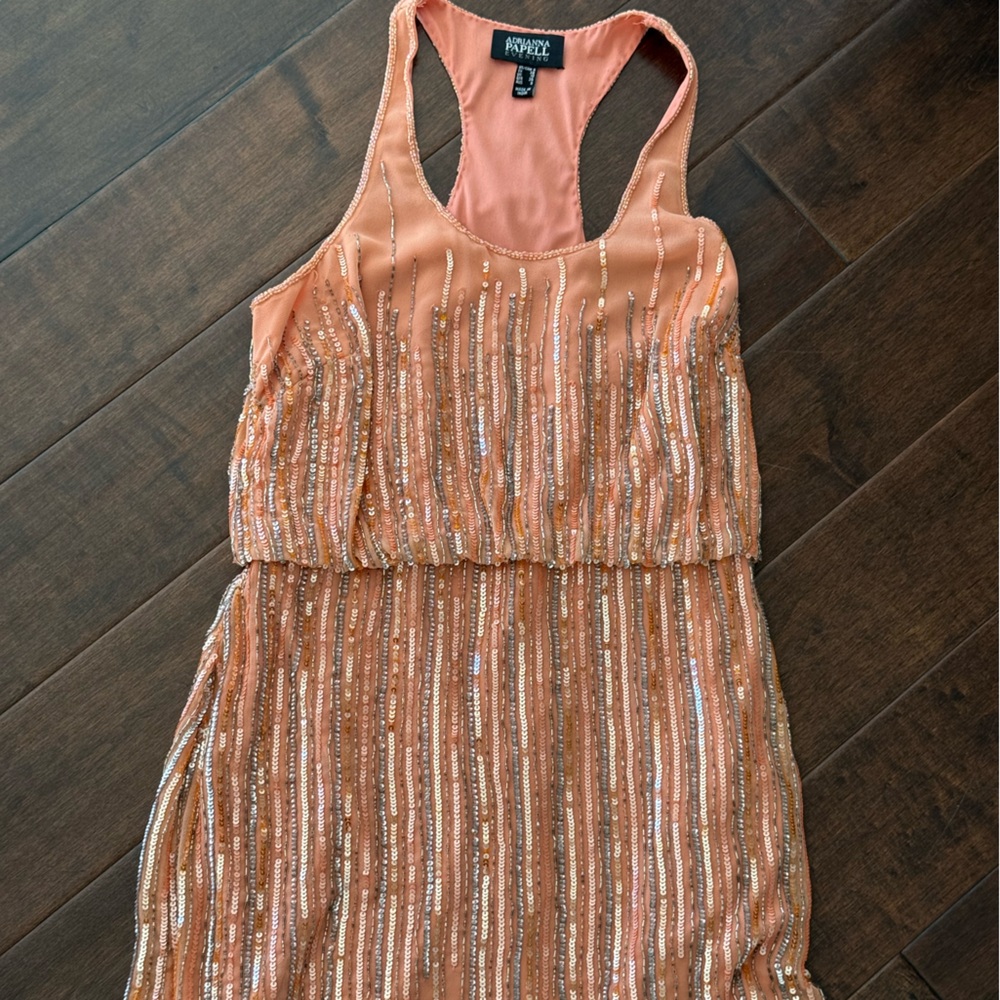 Adrianna Papell Coral Evening Dress